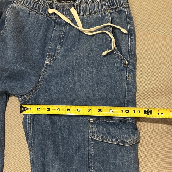 Gap High Rise Wide Leg Elastic Waist Cargo Medium Wash Women's Size XS - Picture 9 of 14